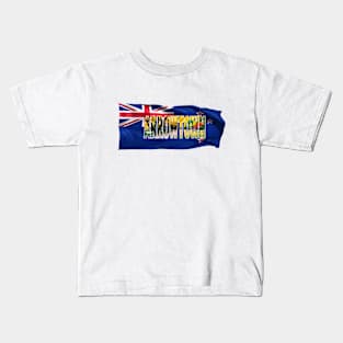 ARROWTOWN - Autumn New Zealand with Flag Kids T-Shirt